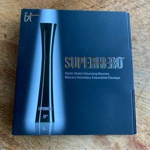 New! It Cosmetics Superhero Mascara Super Black Mini Elastic Stretch Volumizing